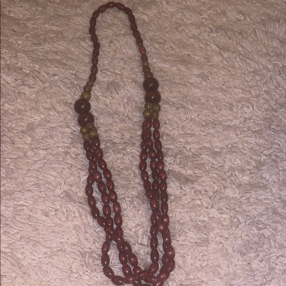 Vintage wood necklace